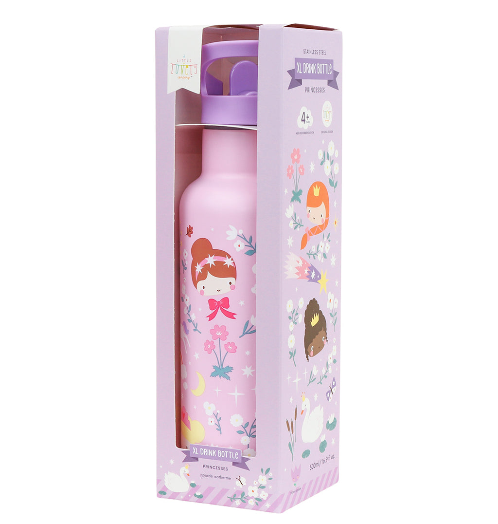 XL Stainless steel drink bottle: Princesses