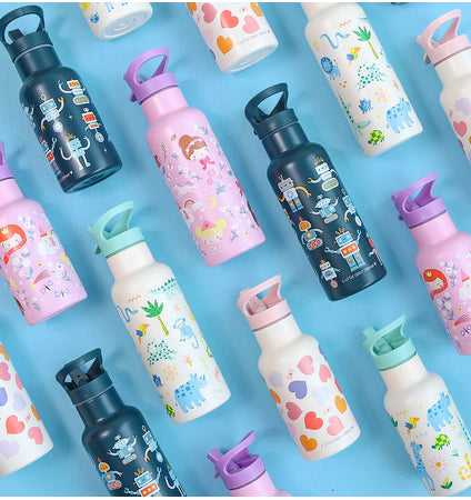 XL Stainless steel drink bottle: Princesses