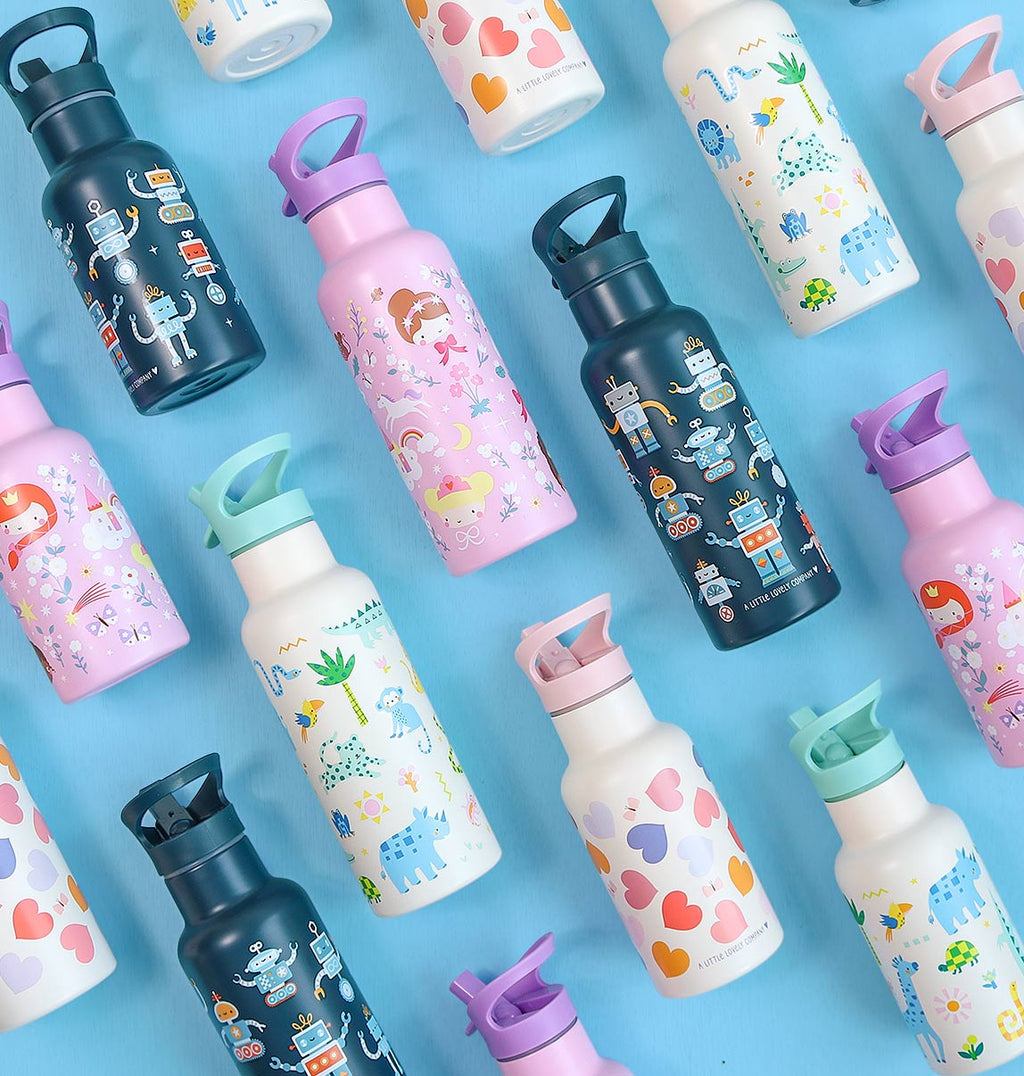XL Stainless steel drink bottle: Princesses