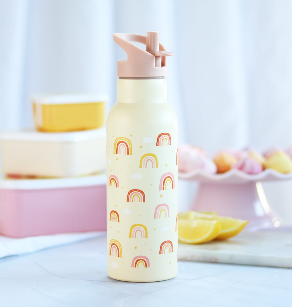 XL stainless steel drink bottle: Rainbows