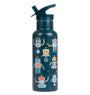 XL Stainless steel drink bottle: Robots
