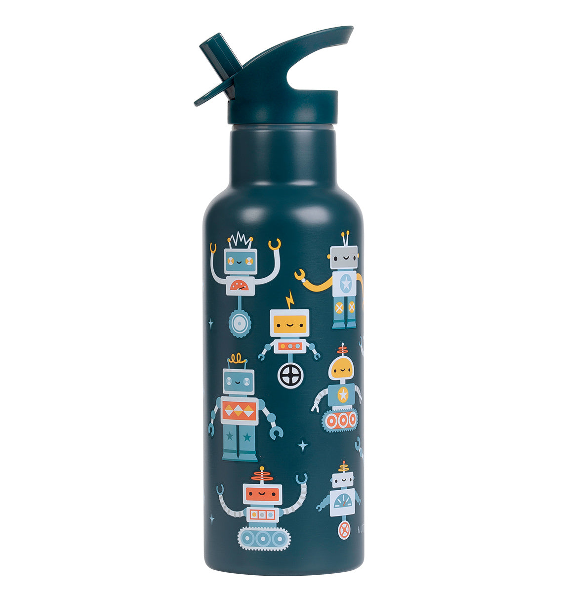 XL Stainless steel drink bottle: Robots