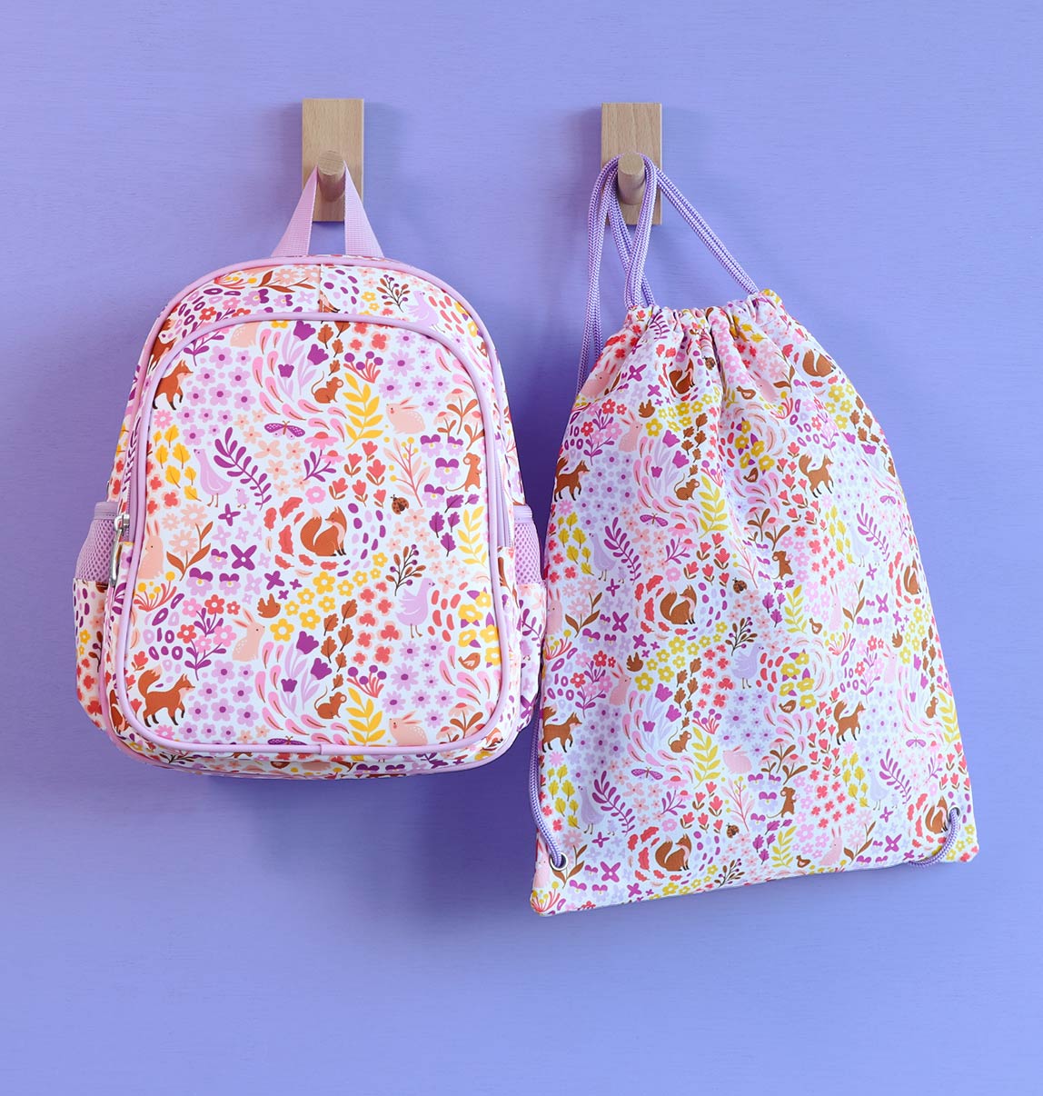 Drawstring bag: Flower garden 