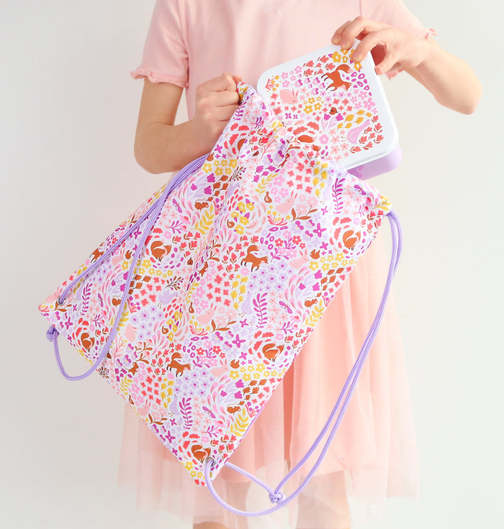 Drawstring bag: Flower garden 