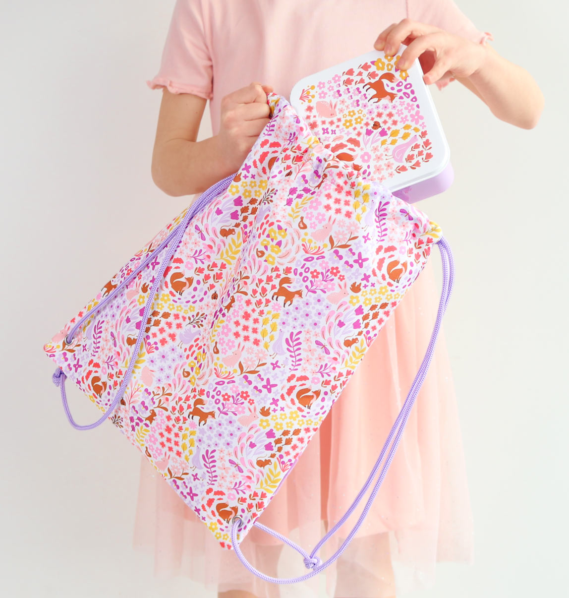 Drawstring bag: Flower garden 