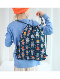 Drawstring bag: Robots