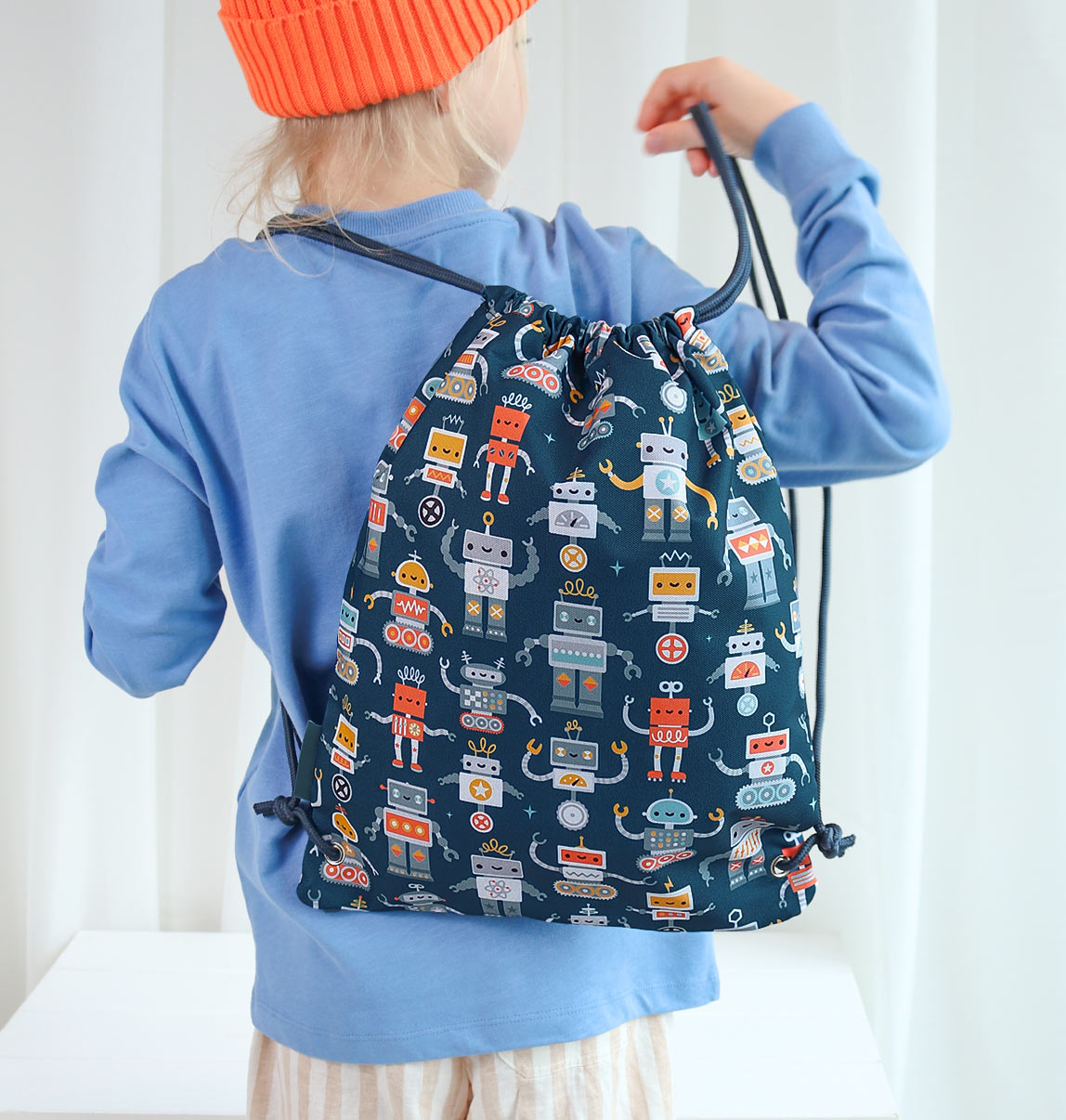 Drawstring bag: Robots