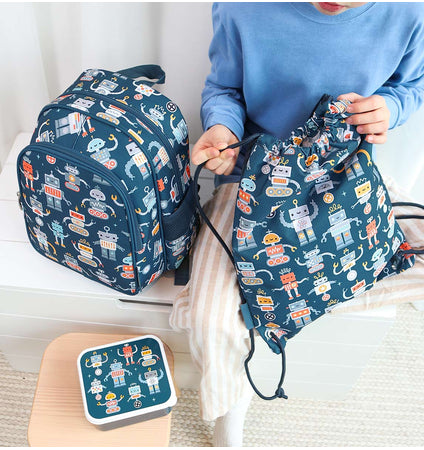 Drawstring bag: Robots