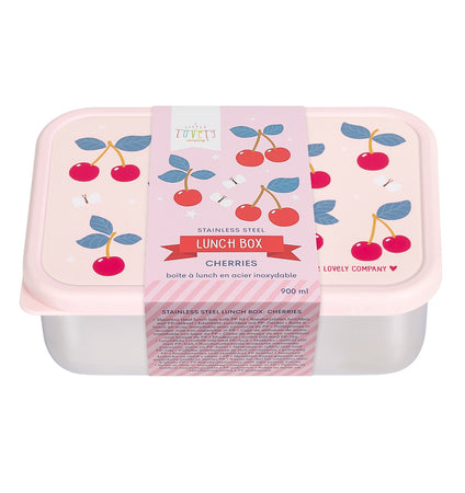 Stainless steel lunch box: Cherries