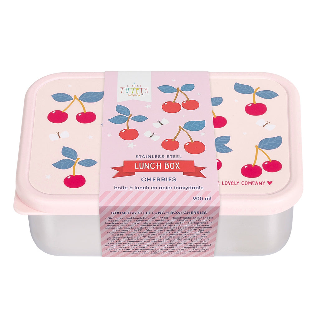 Stainless steel lunch box: Cherries