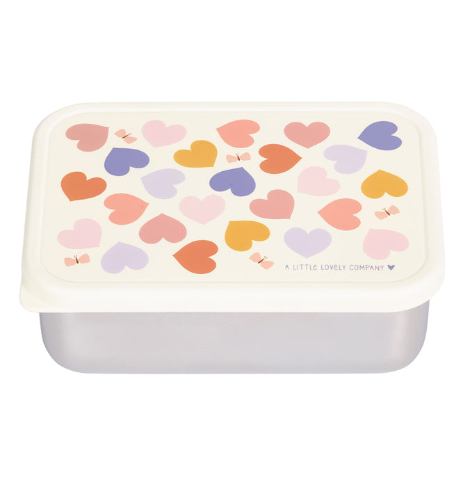 Stainless steel lunch box: Hearts