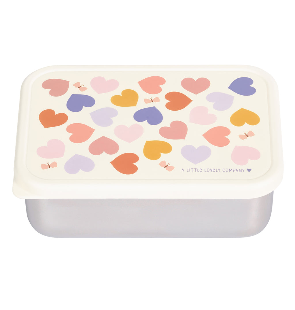 Stainless steel lunch box: Hearts