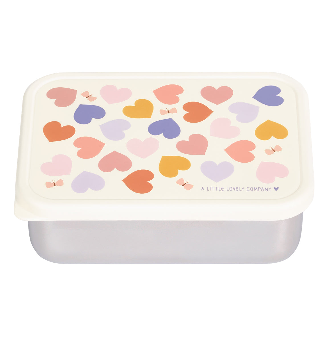 Stainless steel lunch box: Hearts