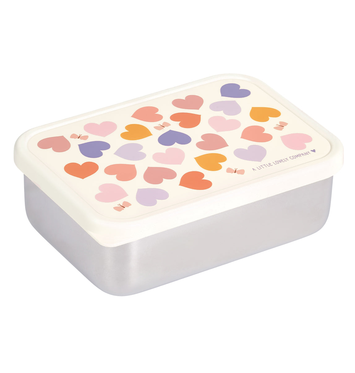 Stainless steel lunch box: Hearts