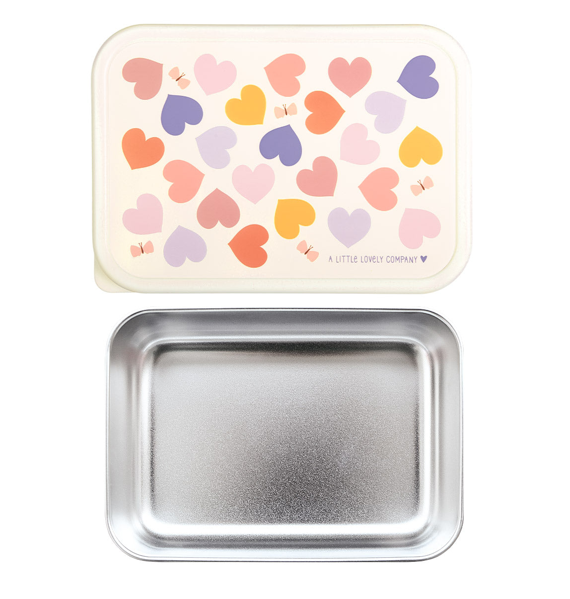 Stainless steel lunch box: Hearts