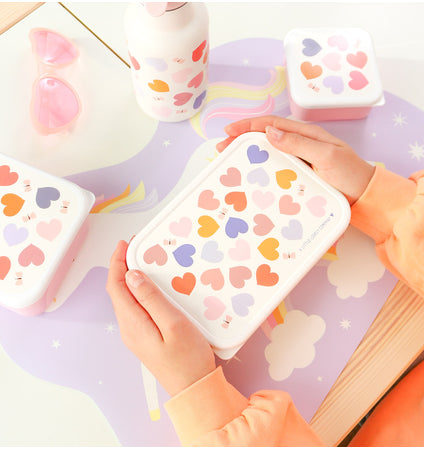Stainless steel lunch box: Hearts