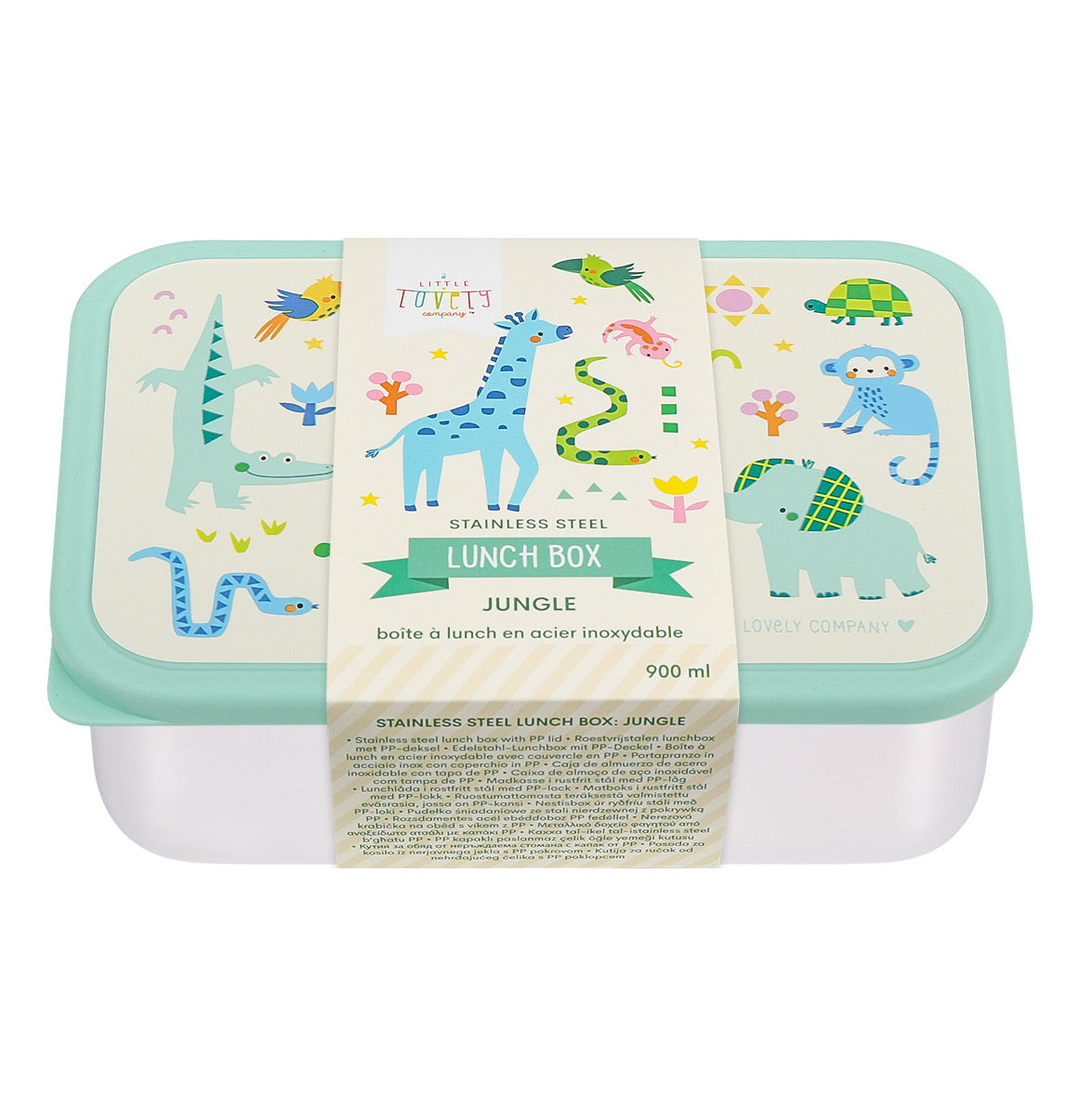 Stainless steel lunch box: Jungle