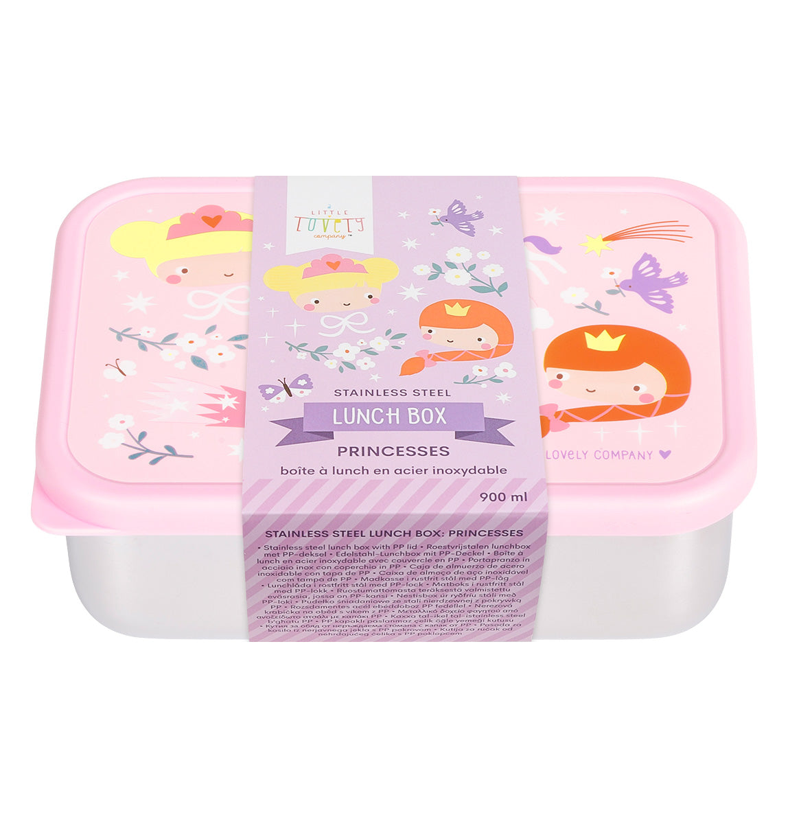 Stainless steel lunch box: Princesses