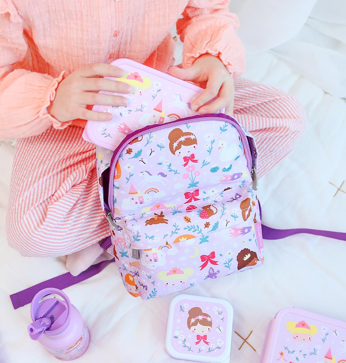 Stainless steel lunch box: Princesses