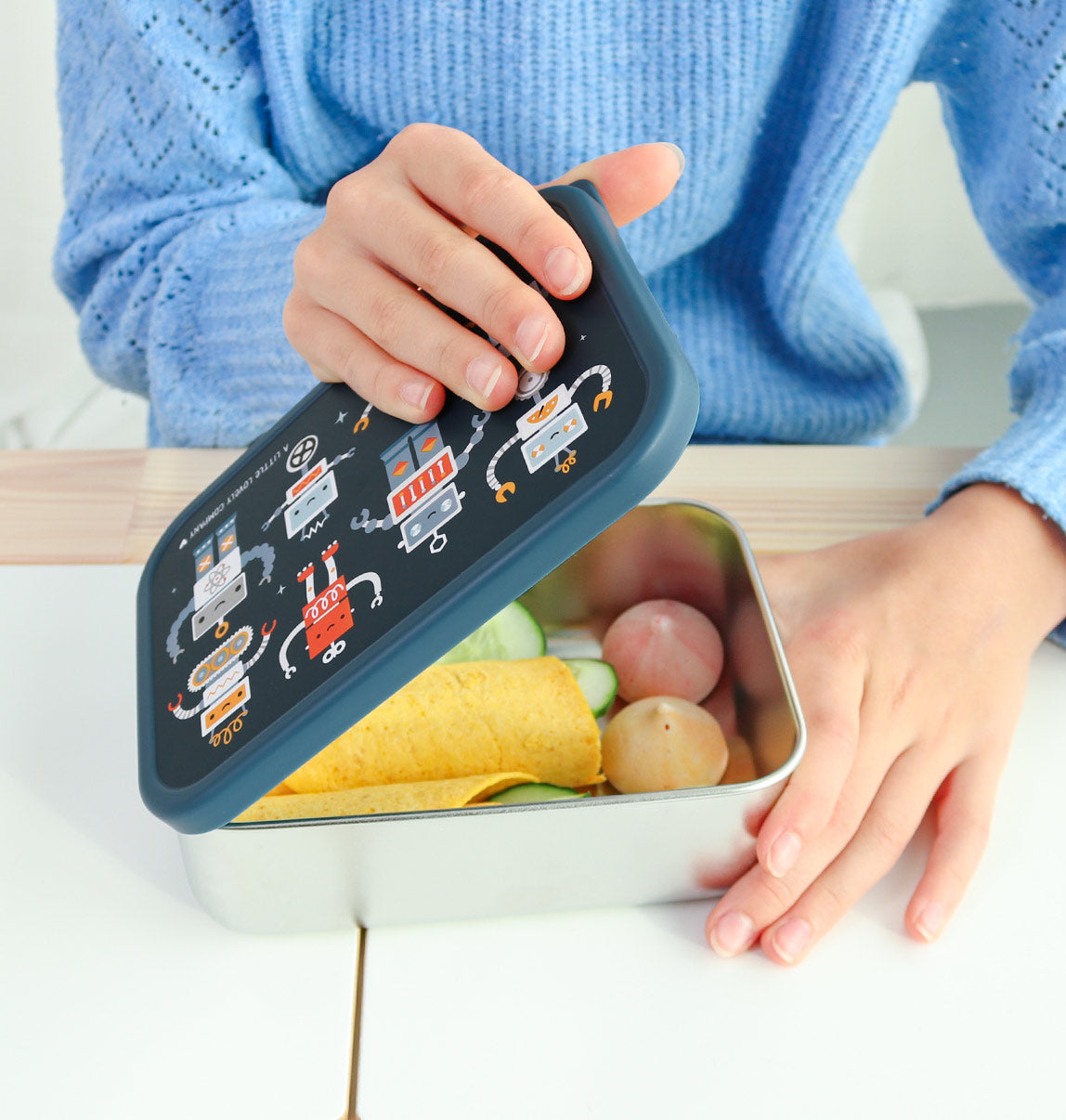 Stainless steel lunch box: Robots