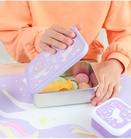 Stainless steel lunch box: Unicorn dreams