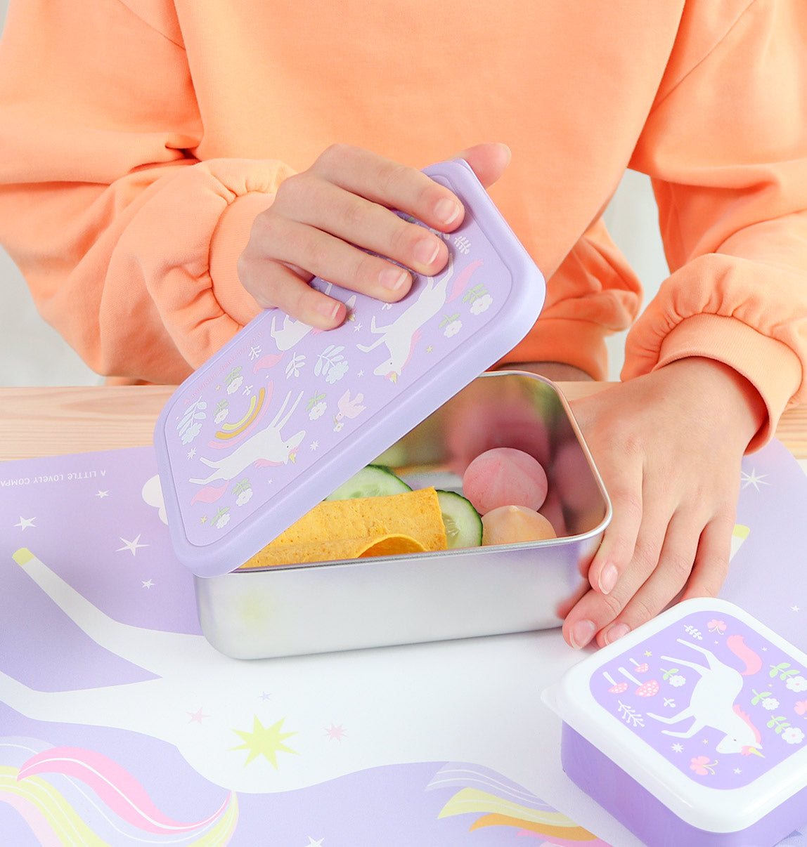 Stainless steel lunch box: Unicorn dreams