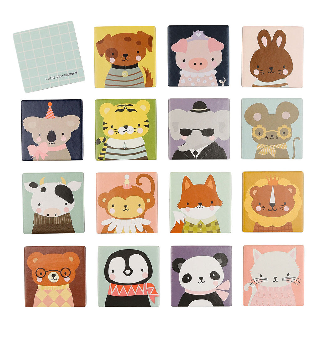 memory match spelletje voor kinderen met dierenvriendjes van a little lovely company