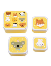 Lunch & snack box set: Animal friends