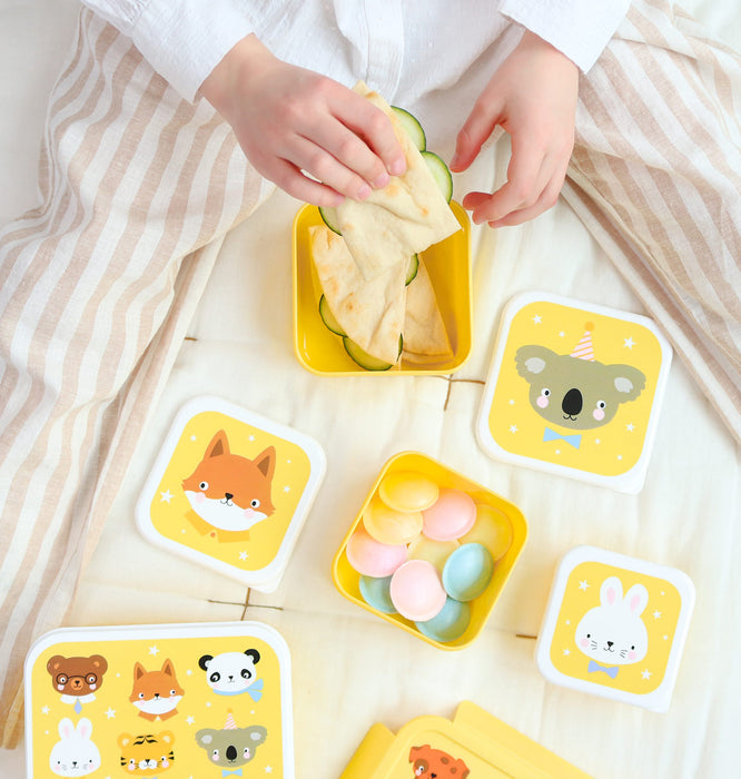 Lunch & snack box set: Animal friends
