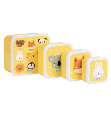 Lunch & snack box set: Animal friends