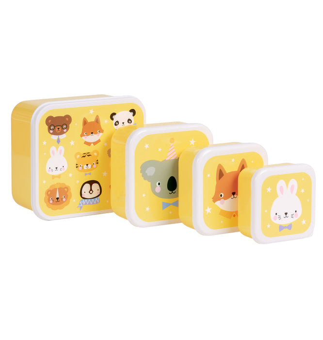 Lunch & snack box set: Animal friends