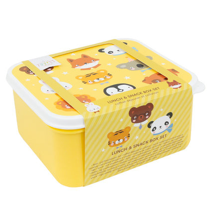 Lunch & snack box set: Animal friends