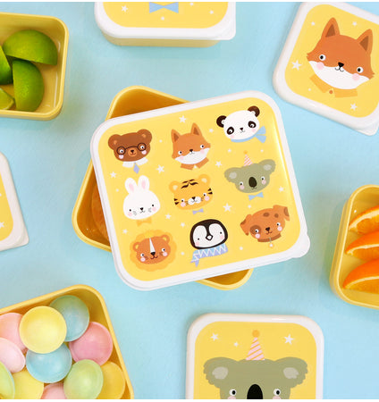 Lunch & snack box set: Animal friends