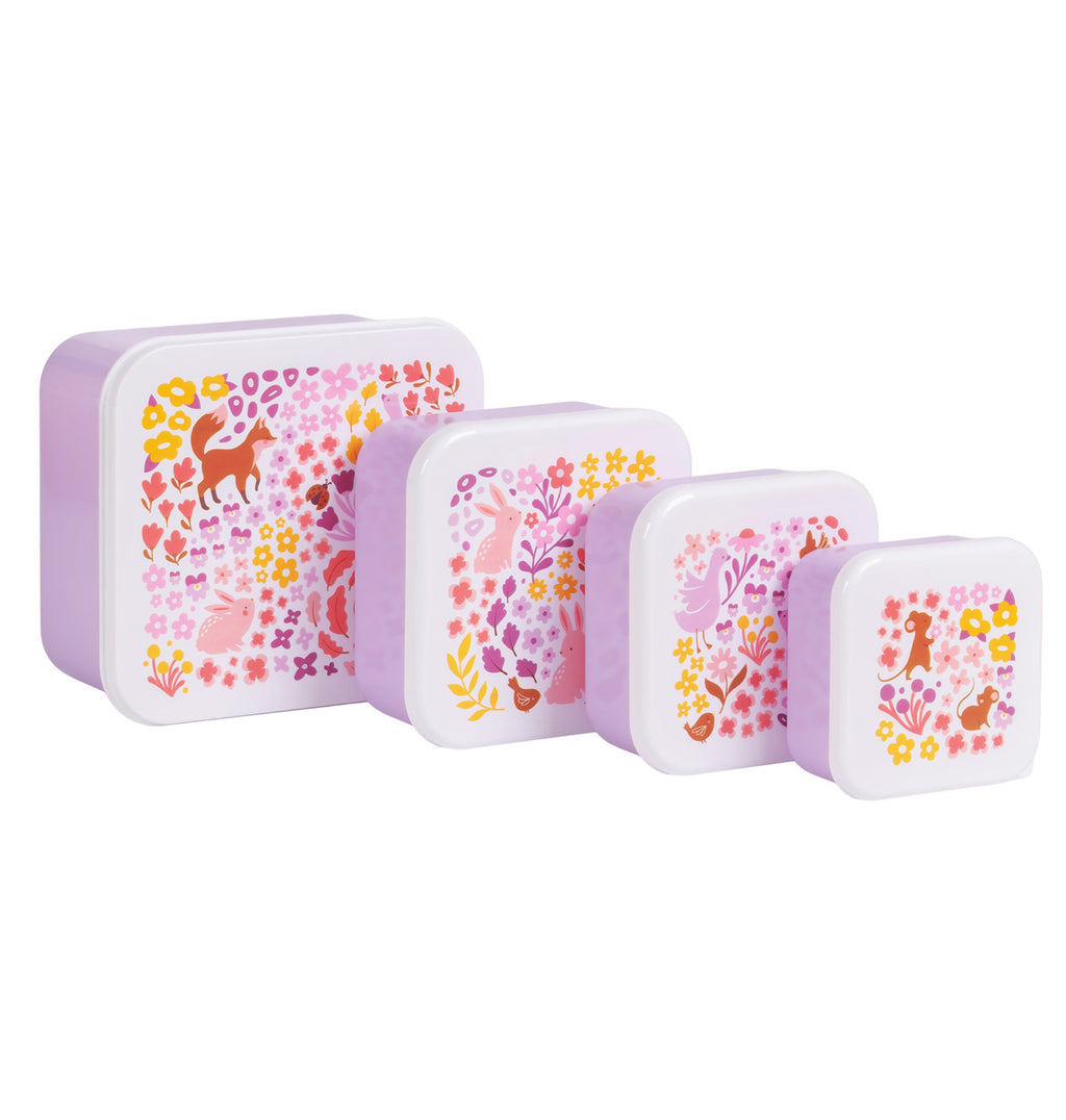 Lunch & snack box set: Flower garden 