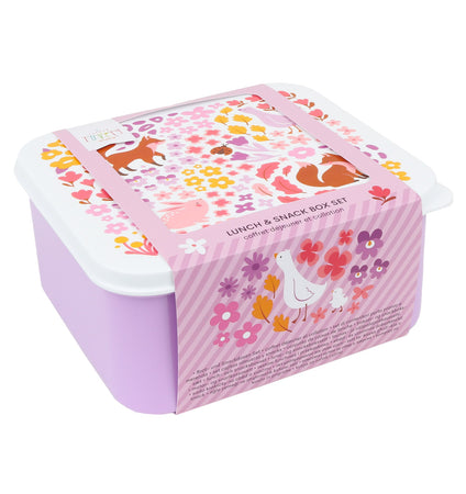 Lunch & snack box set: Flower garden 