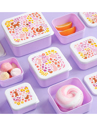 Lunch & snack box set: Flower garden 
