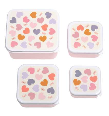Lunch & snack box set: Hearts