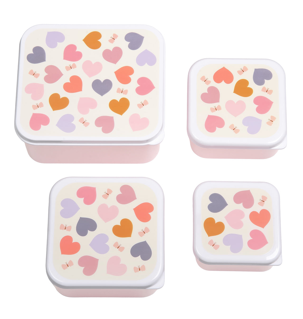 Lunch & snack box set: Hearts