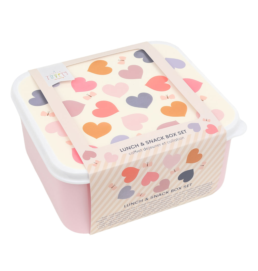 Lunch & snack box set: Hearts