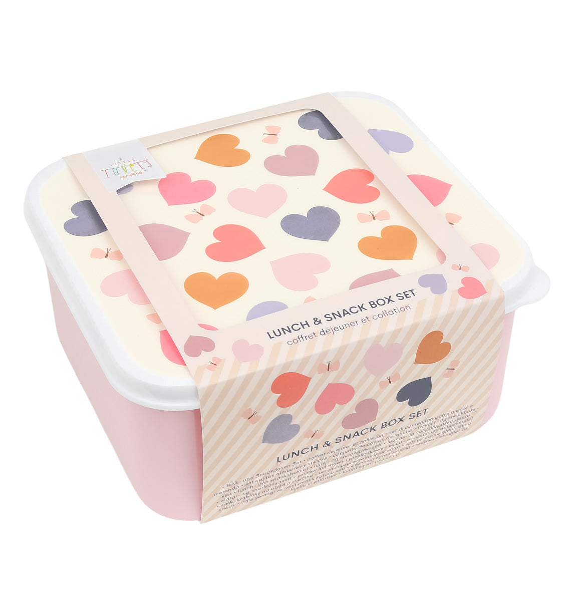 Lunch & snack box set: Hearts