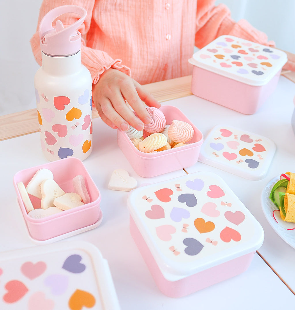 Lunch & snack box set: Hearts