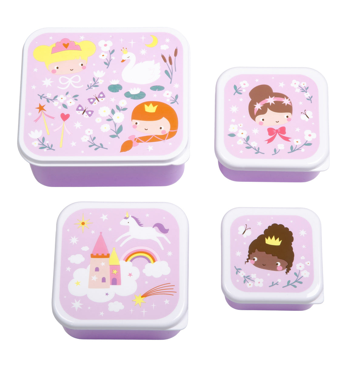 Lunch & snack box set: Princesses