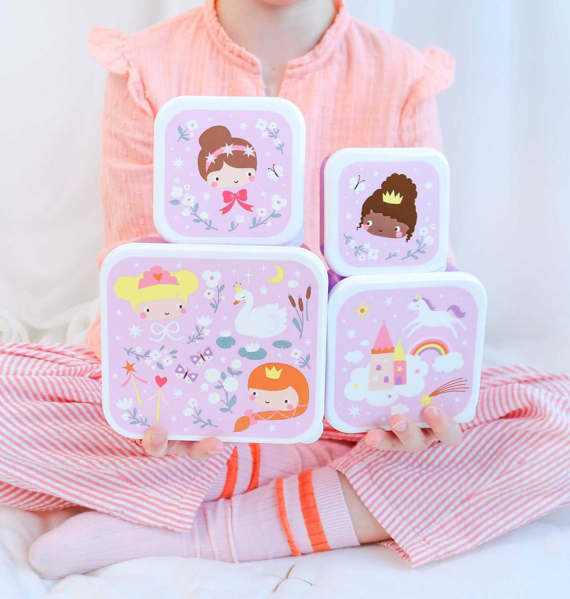 Lunch & snack box set: Princesses
