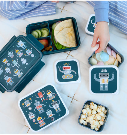 Lunch & snack box set: Robots