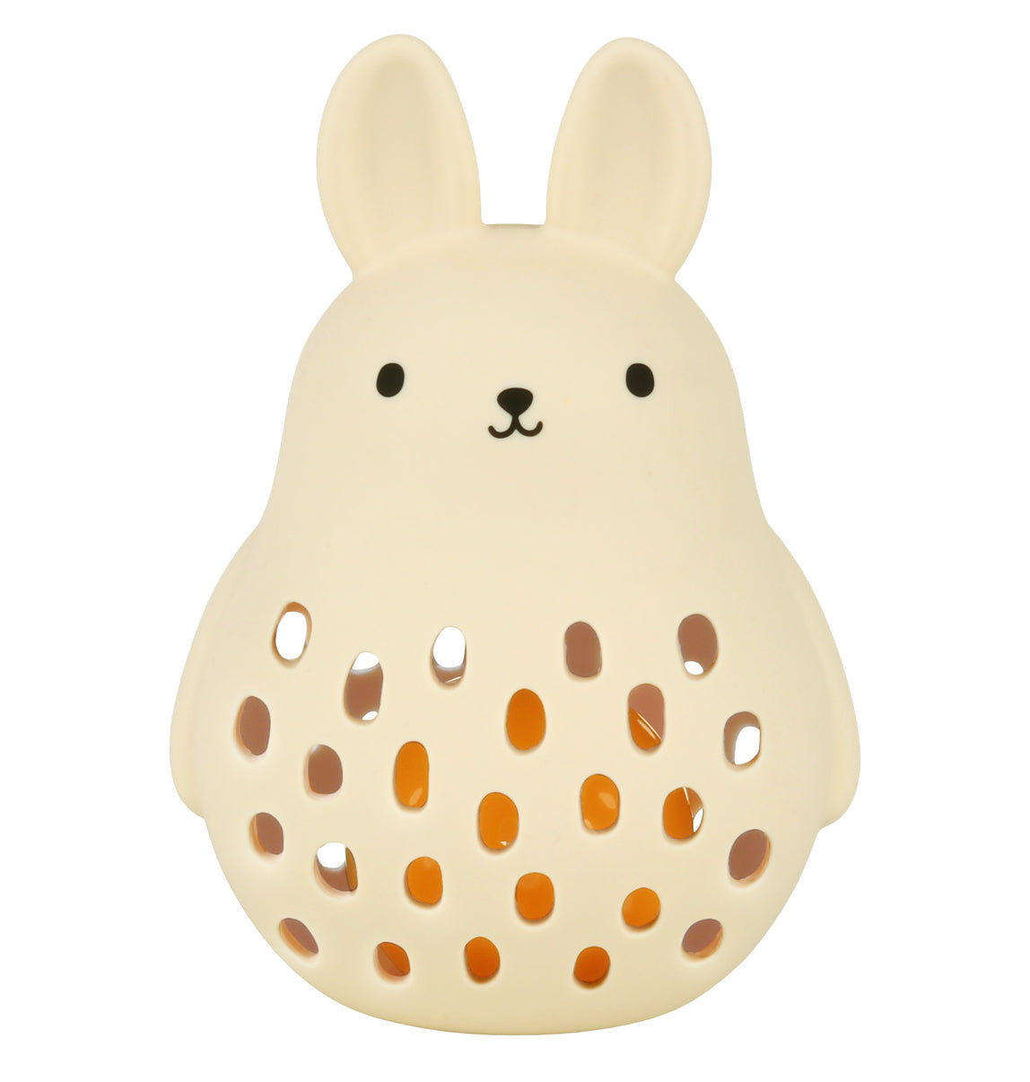Soft Silicone Cream Bunny Rattle | A Little Lovely Company