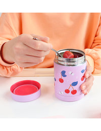 Insulated stainless steel food jar: Cherries
