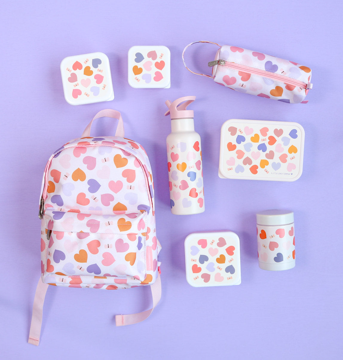 Insulated stainless steel food jar: Hearts
