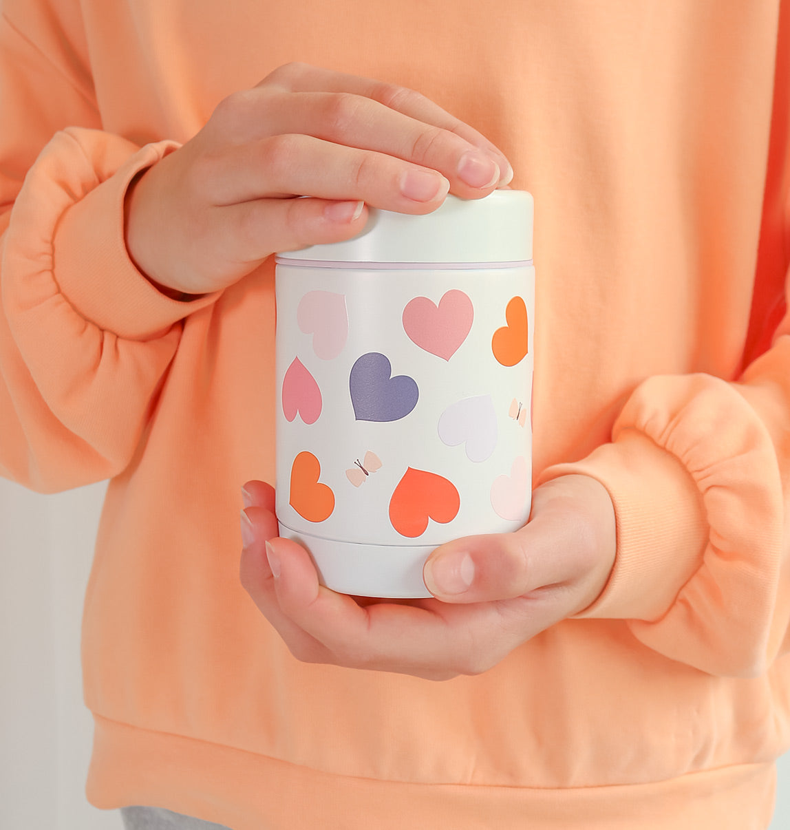 Insulated stainless steel food jar: Hearts
