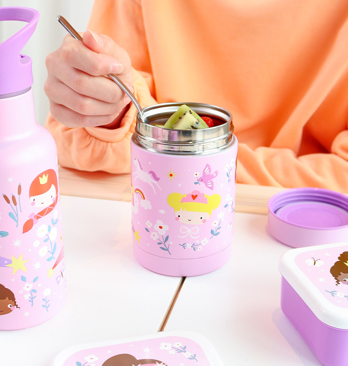 Insulated stainless steel food jar: Princesses