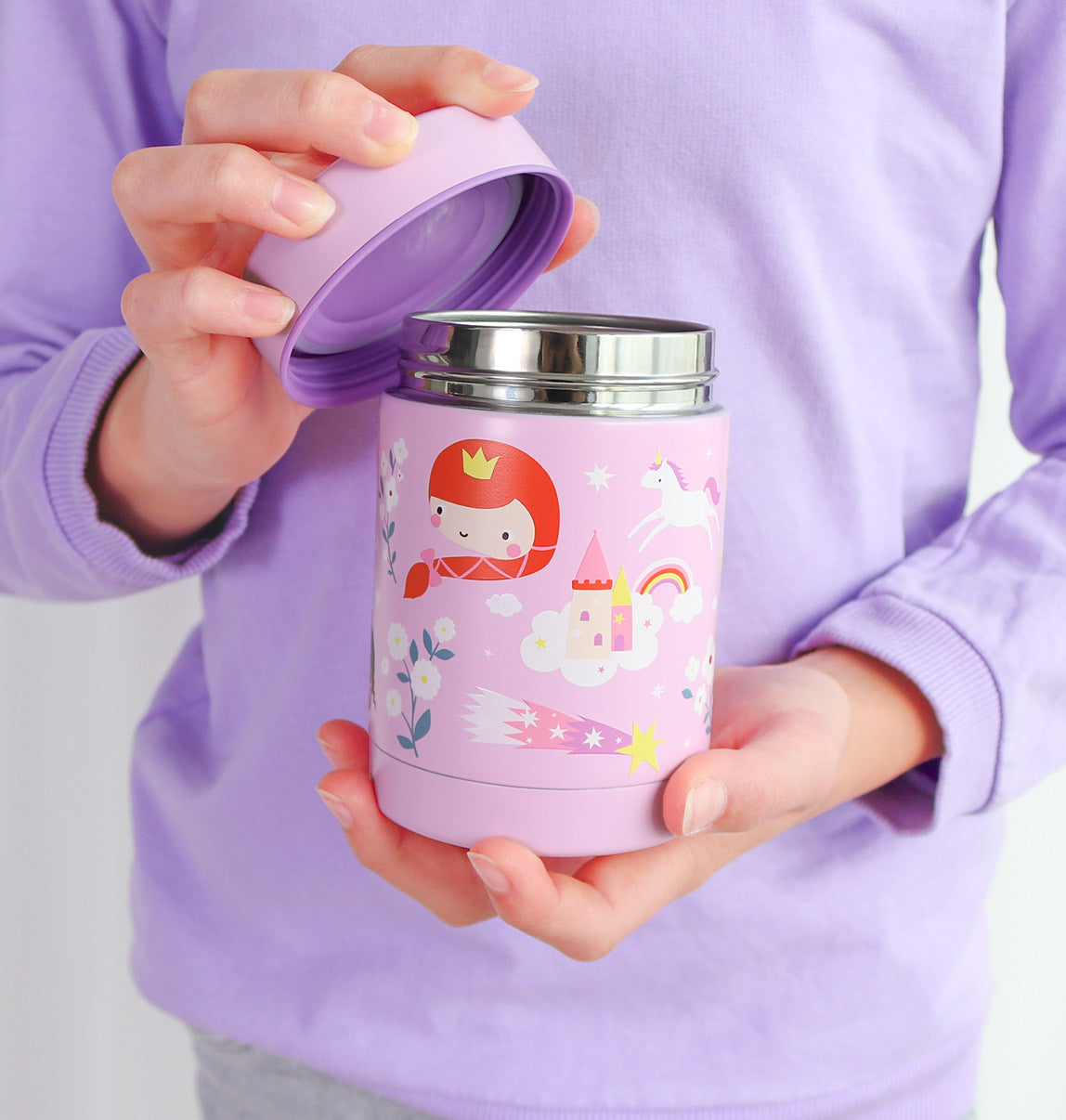 Insulated stainless steel food jar: Princesses